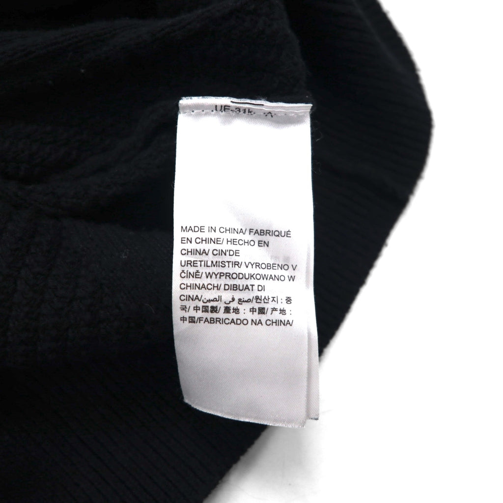 Calvin Klein Half-Zip Jacquard Knit Sweater, Size L, Black Cotton