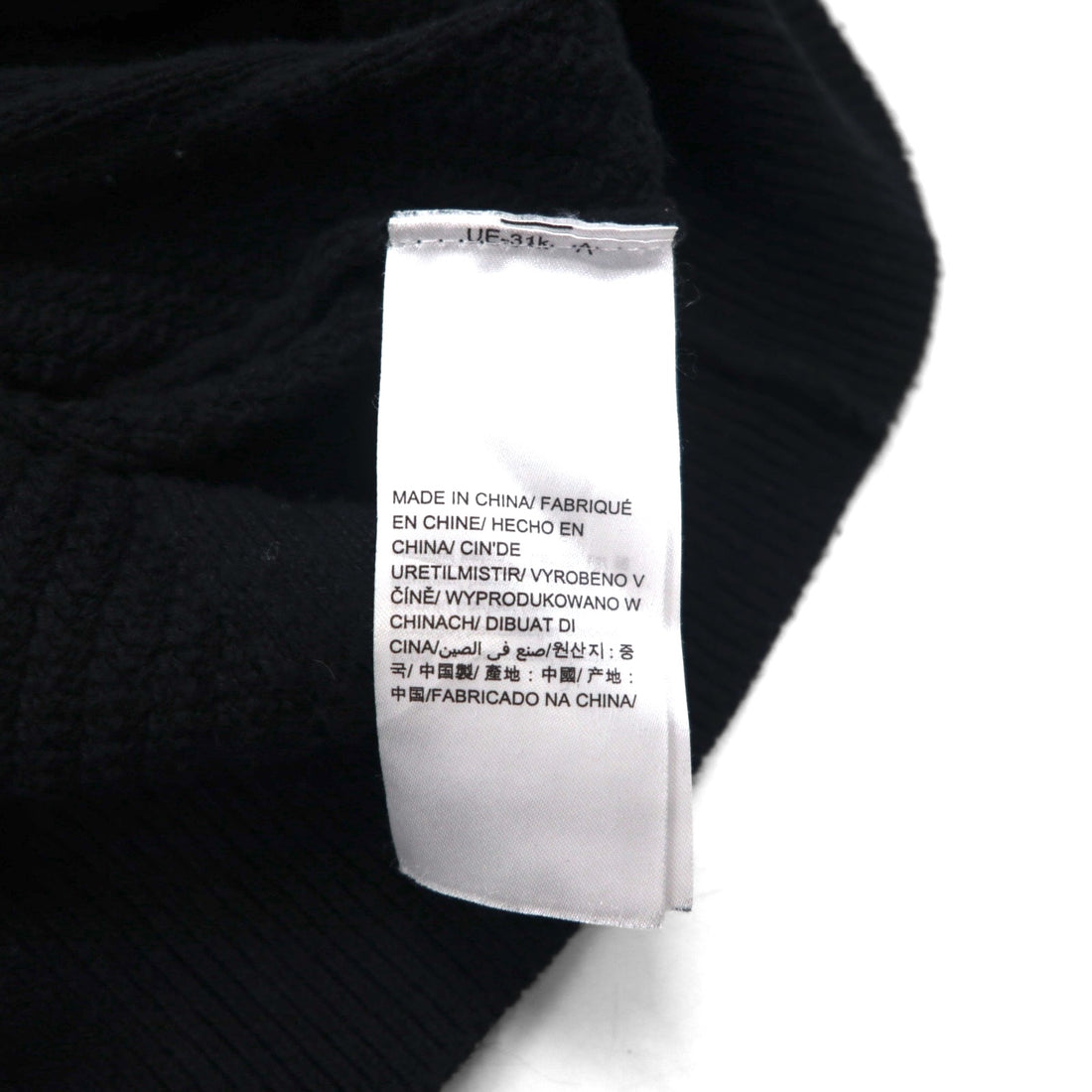 Calvin Klein Half-Zip Jacquard Knit Sweater, Size L, Black Cotton