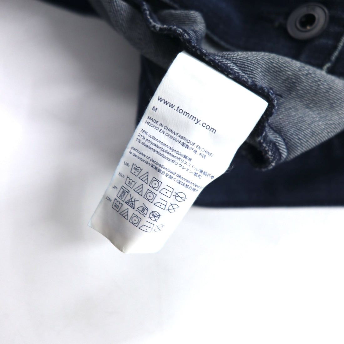 TOMMY HILFIGER denim jacket, denim jacket, M, blue, cotton, stretch