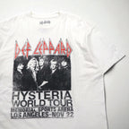 DEF LEPPARD デフレパード オフィシャル ロック バンド Tシャツ 2XL ホワイト HYSTERIA WORLD TOUR メキシコ製