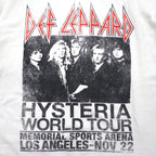 DEF LEPPARD デフレパード オフィシャル ロック バンド Tシャツ 2XL ホワイト HYSTERIA WORLD TOUR メキシコ製