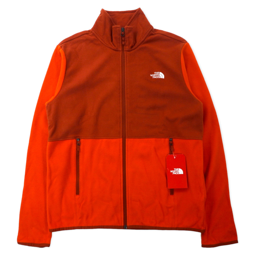 日本然リトテ-古着オンライン-THE NORTH FACE フルジップ フリースジャケット M オレンジ ポリエステル ワンポイントロゴ刺繍 NF0A48KDEL9 エルサルバドル製 未使用品-THE NORTH FACE Full Zip Fleece Jacket M Orange Polyester One Point Logo Embroidery NF0A48KDEL9 El Salvador MADE UNUSED