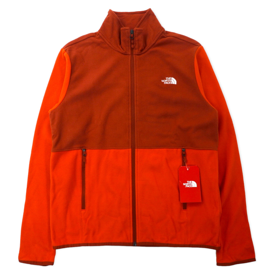 日本然リトテ-古着オンライン-THE NORTH FACE フルジップ フリースジャケット M オレンジ ポリエステル ワンポイントロゴ刺繍 NF0A48KDEL9 エルサルバドル製 未使用品-THE NORTH FACE Full Zip Fleece Jacket M Orange Polyester One Point Logo Embroidery NF0A48KDEL9 El Salvador MADE UNUSED