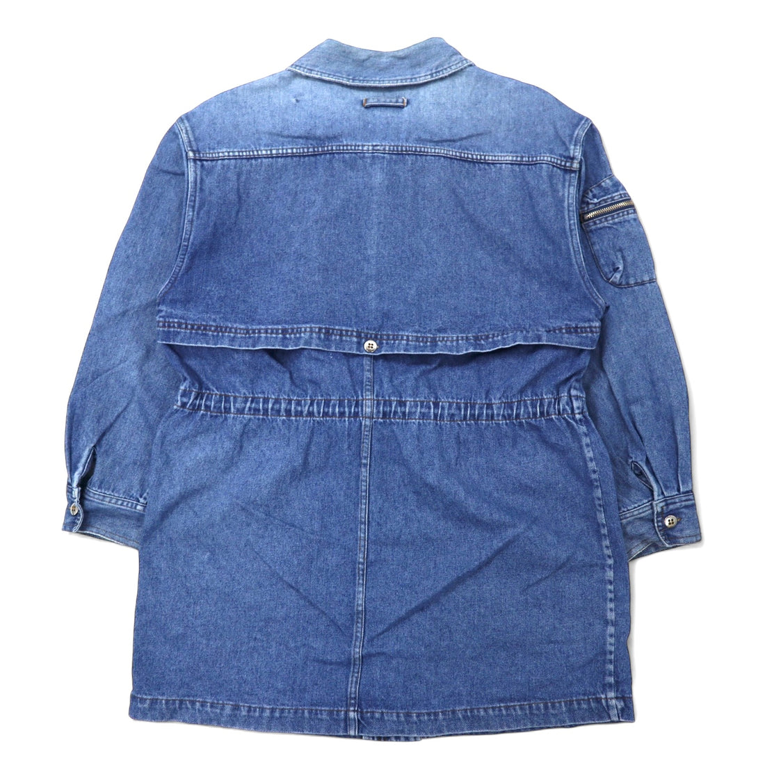 90s TOGETHER! Denim Field Jacket Gimmick Jacket FREE Blue Cotton Drawcord