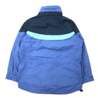 Columbia 90s Sailing Jacket L Blue Nylon Waterproof Drawcord Zip-in-Zip Boulder Ridge SL7105