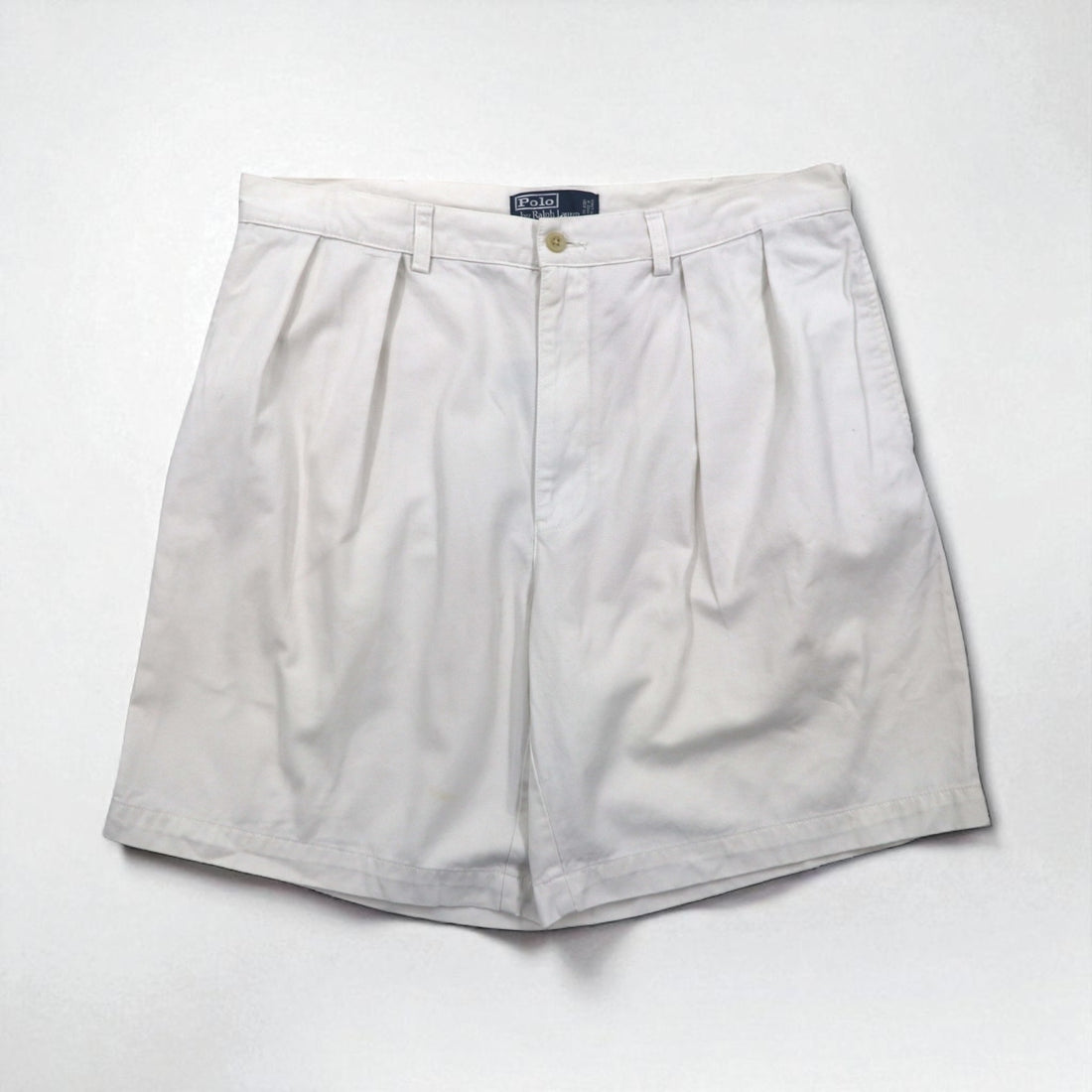 Polo by Ralph Lauren 90s Polo Chino TYLER FIT 2-pleat Shorts, Half Pants, L, Beige, Cotton