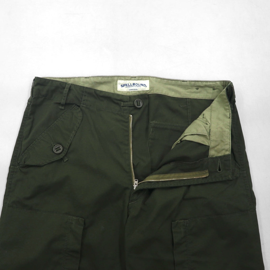 SPELLBOUND (Domingo) Made in Japan Field Cargo Pants, Size M, Khaki, Polyester, 43-478X