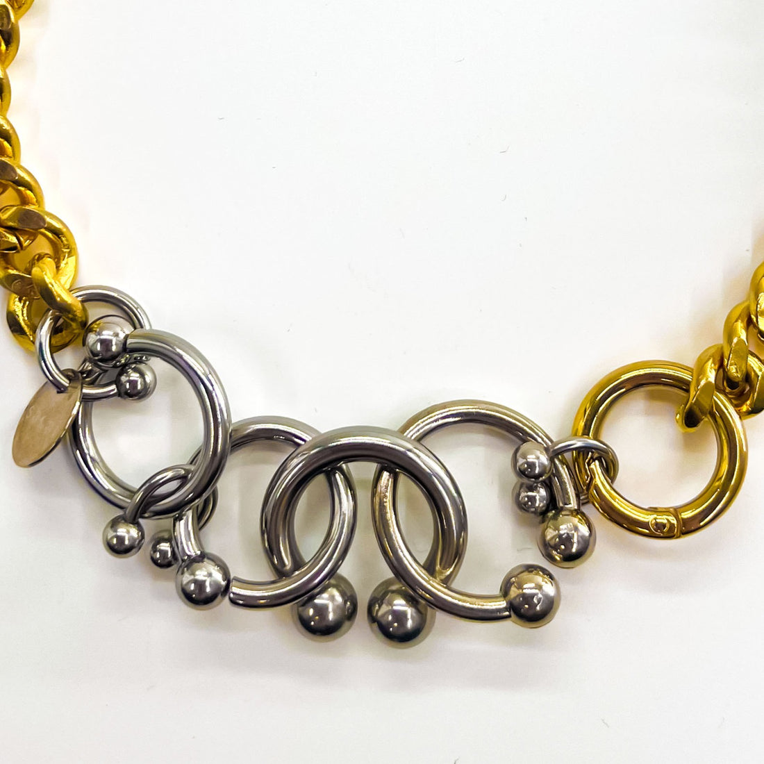 sacai  ボディピアス ネックレス Body Pierce Necklace メタルチェーン シルバー ゴールド