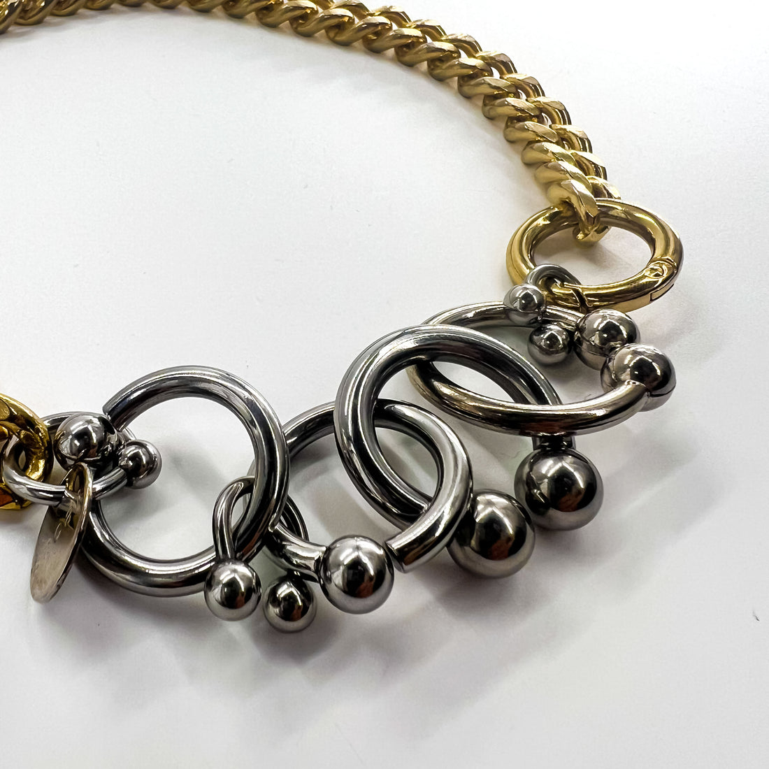sacai  ボディピアス ネックレス Body Pierce Necklace メタルチェーン シルバー ゴールド