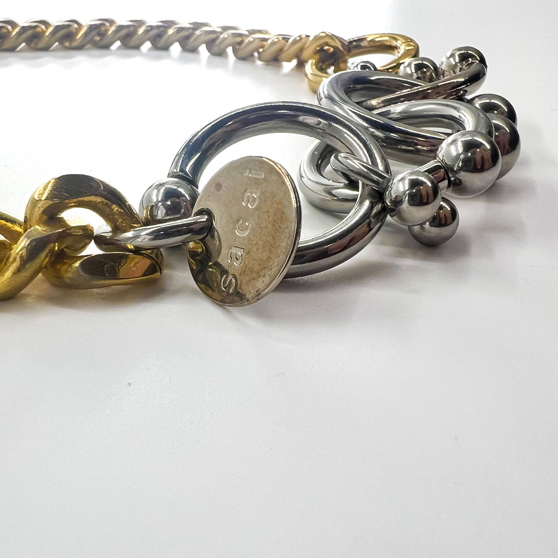 sacai  ボディピアス ネックレス Body Pierce Necklace メタルチェーン シルバー ゴールド