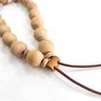nodzoku ウッドボール ネックレス ベージュ ブラウン Collier. While Natural Wood Ball ヌメ革
