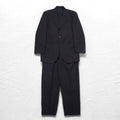 STUDIO by D'URBAN 80年代 3B スーツ セットアップ XL グレー ストライプ ウール 日本製