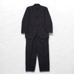 STUDIO by D'URBAN 80年代 3B スーツ セットアップ XL グレー ストライプ ウール 日本製