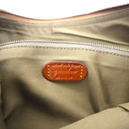 quadro 2WAY Leather Shoulder Bag Camel Made in Japan