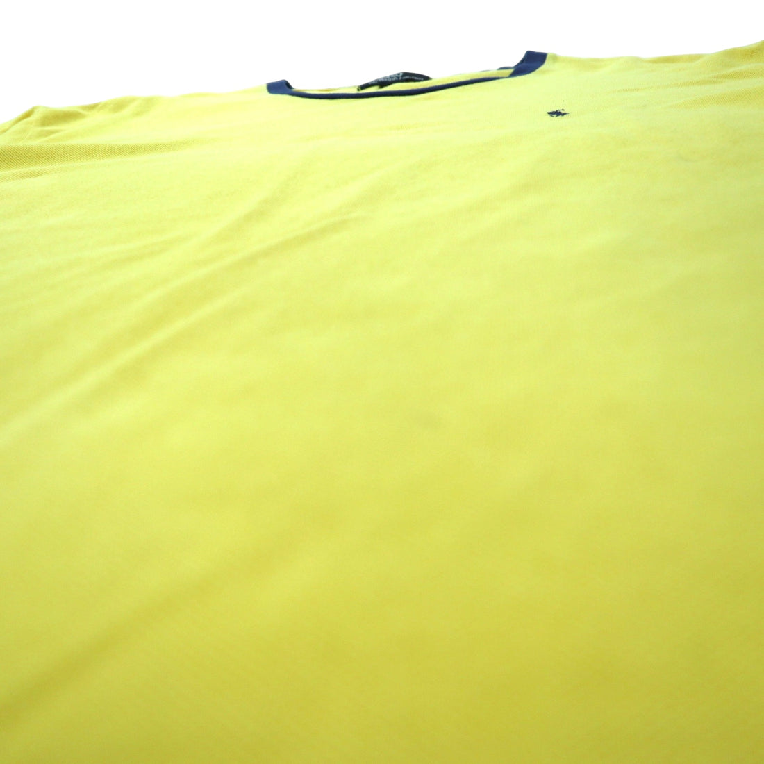 Polo by Ralph Lauren 90s Ringer T-Shirt, XXL, Yellow, Cotton, Pique, Small Pony Embroidery