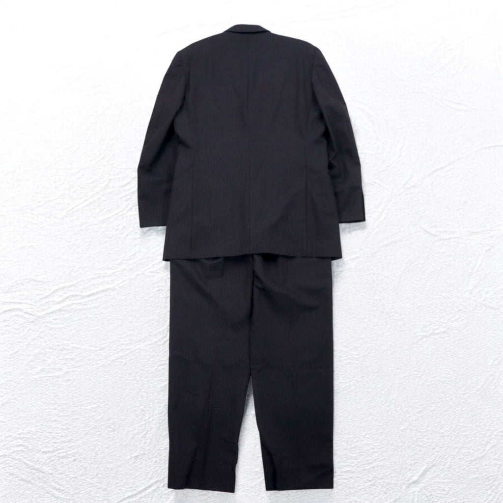 STUDIO by D'URBAN 80年代 3B スーツ セットアップ XL グレー ストライプ ウール 日本製