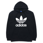 adidas originals トレフォイルロゴ プルオーバー パーカー XL ブラック TREEFOIL LEAF PRINT LOGO G92596