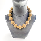 nodzoku ウッドボール ネックレス ベージュ ブラウン Collier. While Natural Wood Ball ヌメ革