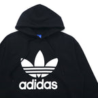 adidas originals トレフォイルロゴ プルオーバー パーカー XL ブラック TREEFOIL LEAF PRINT LOGO G92596