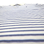 Polo by Ralph Lauren 90s Striped Polo Shirt L White Blue Cotton Small Pony Embroidery
