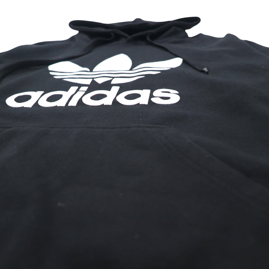 adidas originals トレフォイルロゴ プルオーバー パーカー XL ブラック TREEFOIL LEAF PRINT LOGO G92596