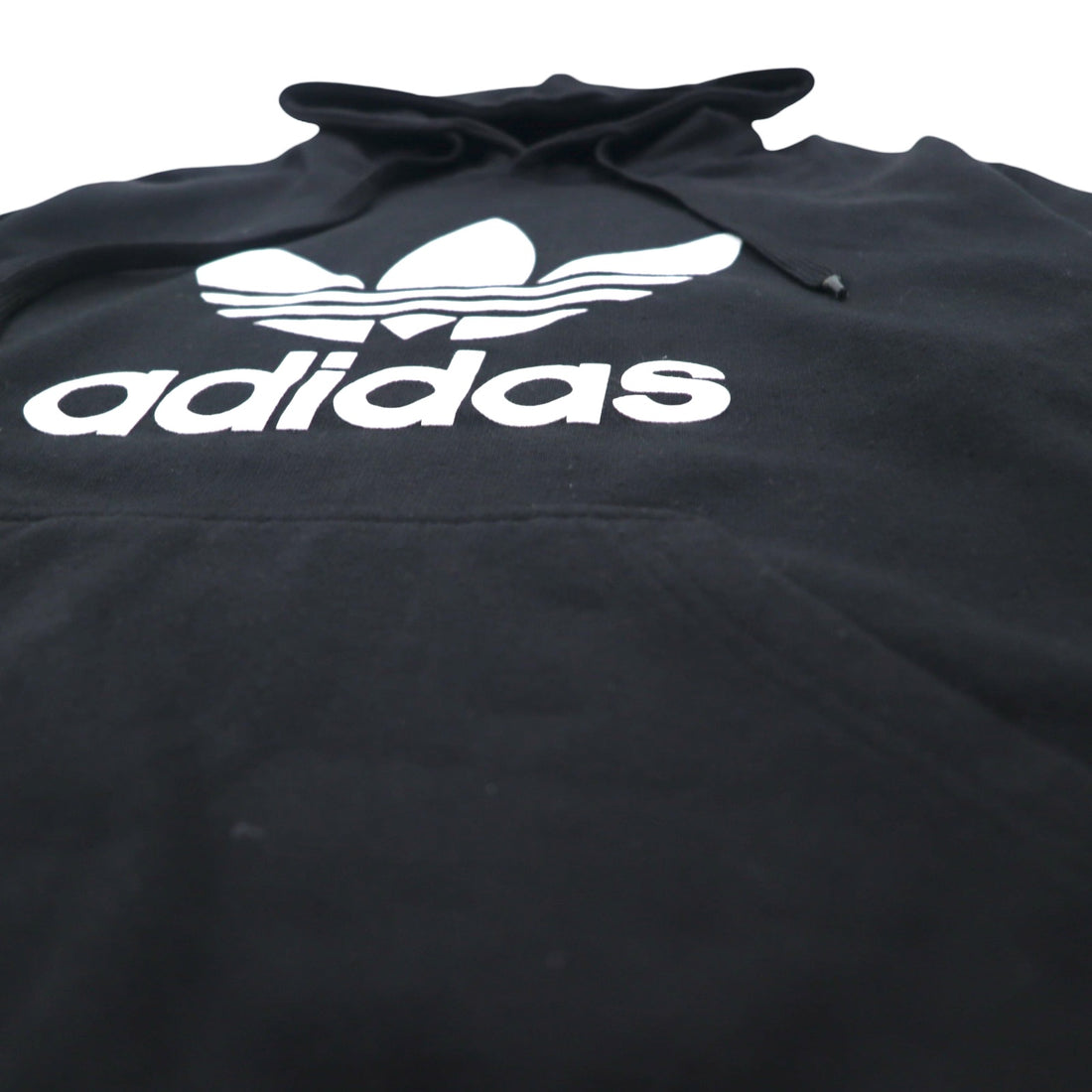 adidas originals トレフォイルロゴ プルオーバー パーカー XL ブラック TREEFOIL LEAF PRINT LOGO G92596