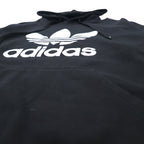 adidas originals トレフォイルロゴ プルオーバー パーカー XL ブラック TREEFOIL LEAF PRINT LOGO G92596