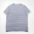 Polo by Ralph Lauren 90s Striped Polo Shirt L White Blue Cotton Small Pony Embroidery