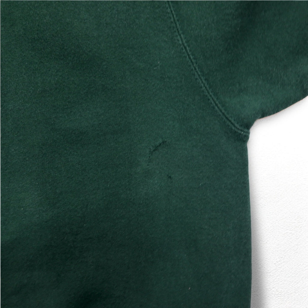 Champion 90s Made in USA Embroidered Tag Crew Neck Sweatshirt XL Green One Point Logo Embroidery
