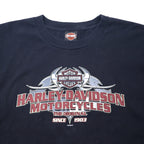 HARLEY DAVIDSON USA製 00年代 ロゴプリント Tシャツ 2XL ブラック コットン SACRAMENTO CALIFORNIA ビッグサイズ