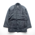 Wind Armor 90s Lamb Leather Car Coat Half Jacket, Size M, Black Genuine