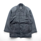 Wind Armor 90s Lamb Leather Car Coat Half Jacket, Size M, Black Genuine