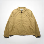 Polo Ralph Lauren Harrington Swing Jacket in Beige Peach Skin with Small Pony Embroidery and Chin Strap, Size 2XL