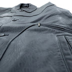 Wind Armor 90s Lamb Leather Car Coat Half Jacket, Size M, Black Genuine