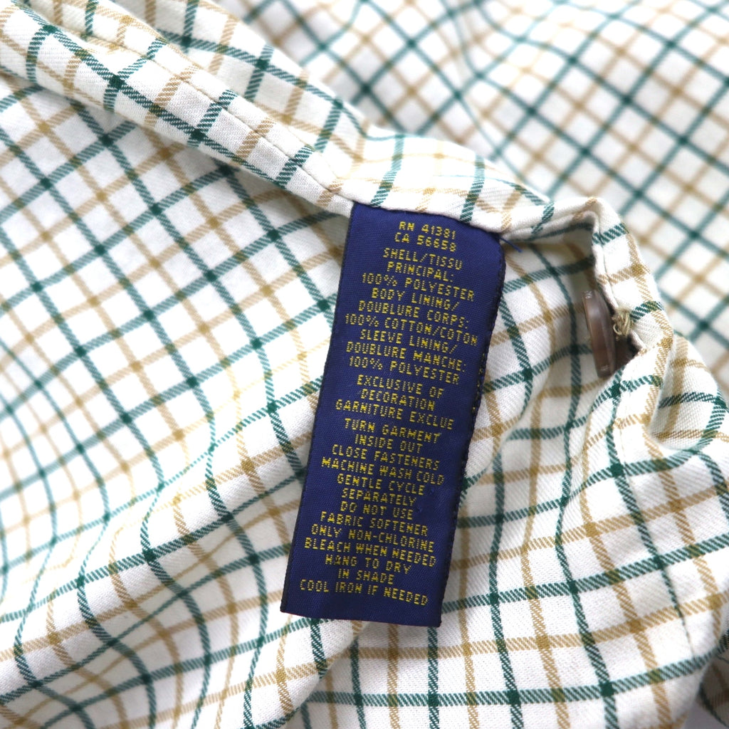 Polo Ralph Lauren Harrington Swing Jacket in Beige Peach Skin with Small Pony Embroidery and Chin Strap, Size 2XL