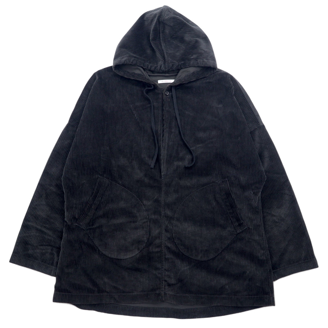 日本然リトテ-古着オンライン-s.k. manor hill USA製 コーデュロイ アノラックパーカー L ブラック コットン-s.k. manor hill USA Made Corduroy Anorak Hoodie L Black Cotton