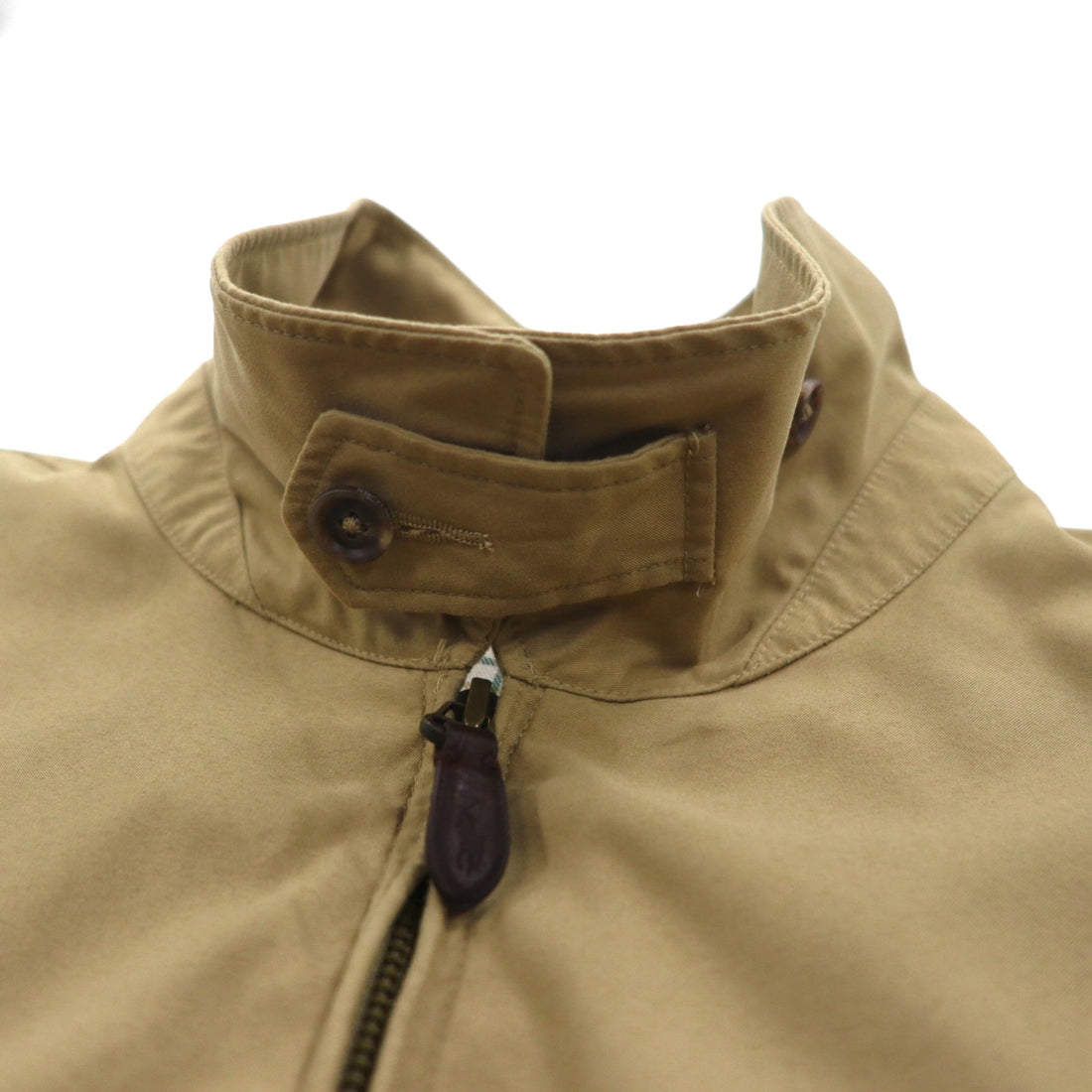 Polo Ralph Lauren Harrington Swing Jacket in Beige Peach Skin with Small Pony Embroidery and Chin Strap, Size 2XL