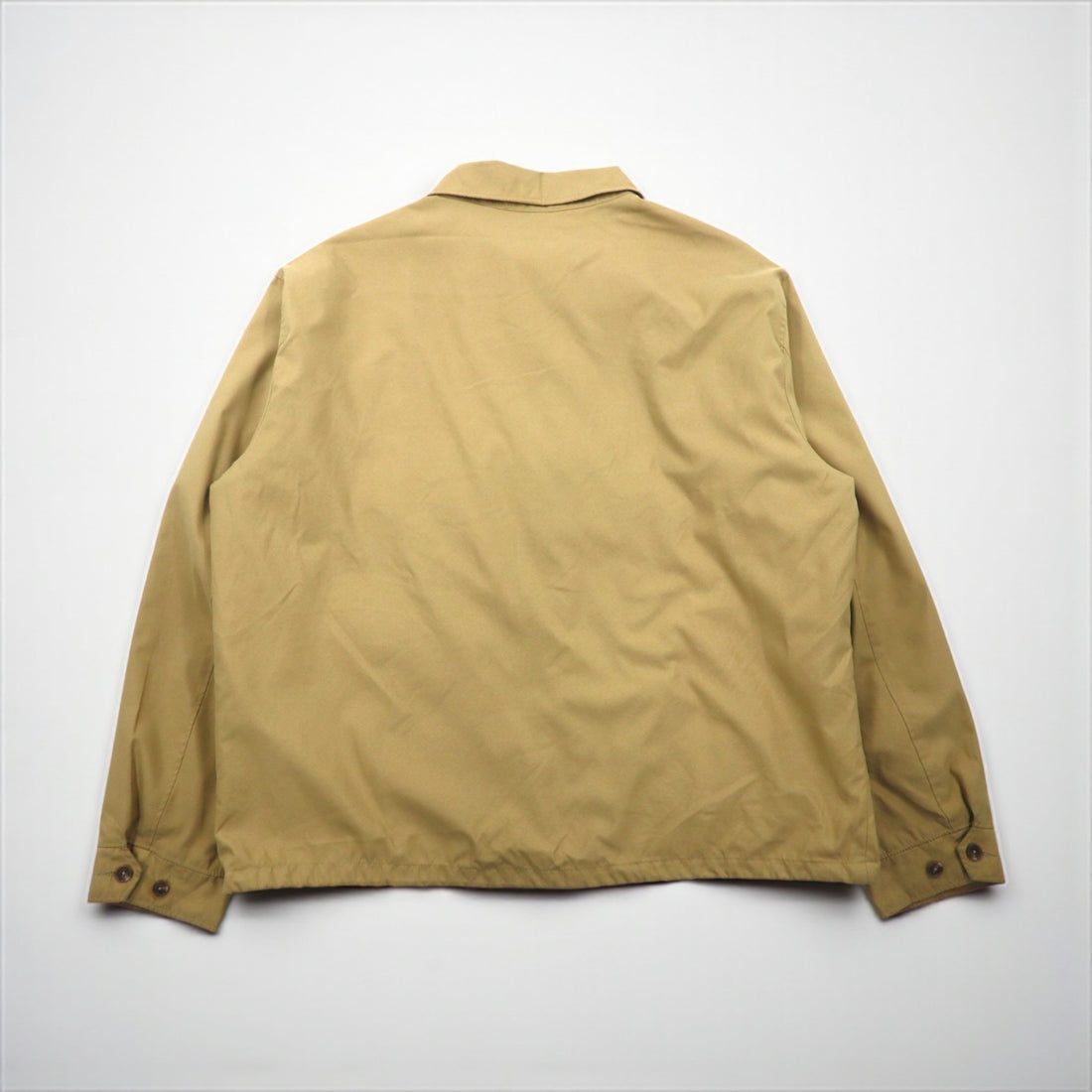 Polo Ralph Lauren Harrington Swing Jacket in Beige Peach Skin with Small Pony Embroidery and Chin Strap, Size 2XL