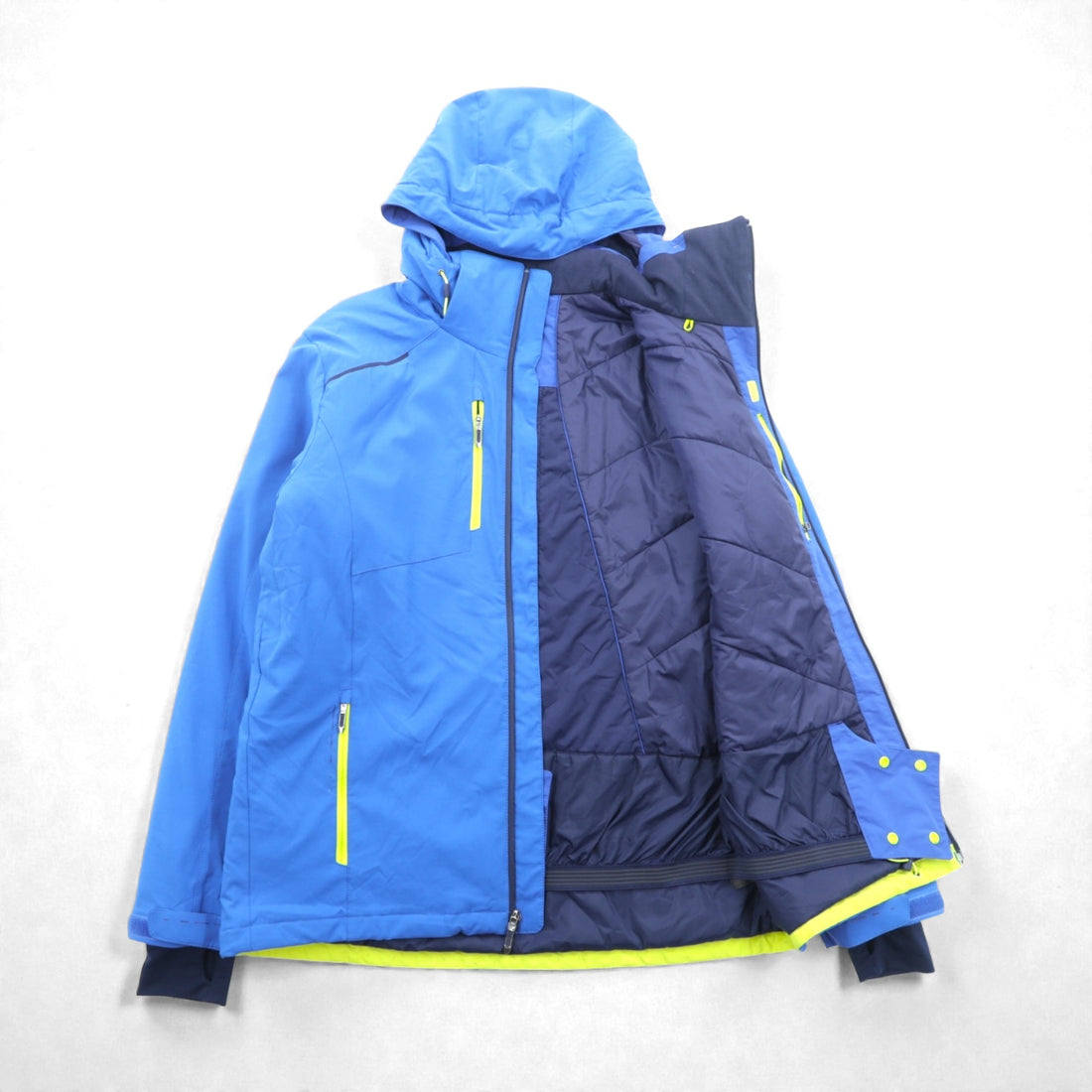 THE NORTH FACE 中綿 マウンテンパーカー L ブルー 防水 フード着脱 BACKSIDE JACKET CE12 US規格