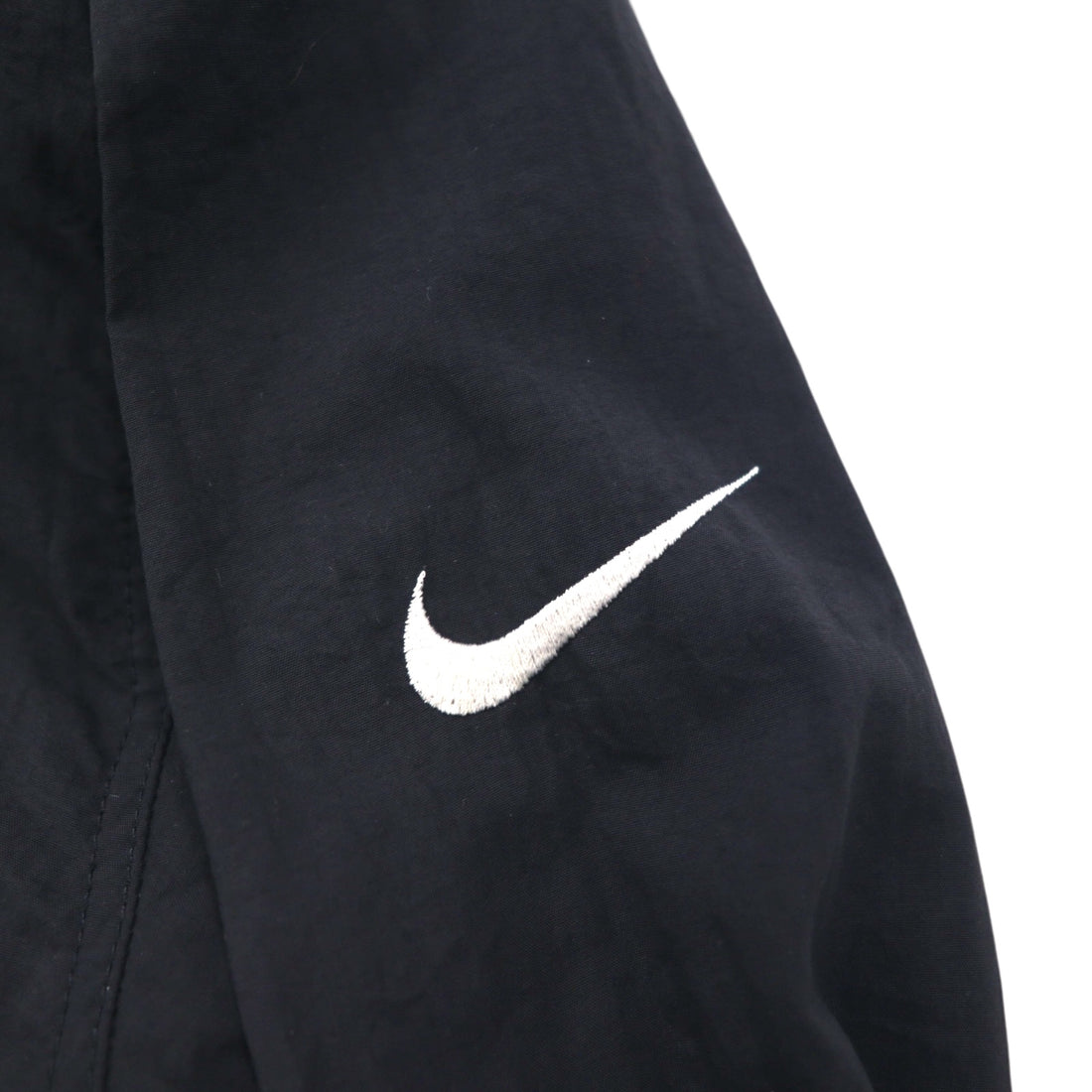 NIKE Piste Pullover Nylon Jacket Jersey Size L Black Swoosh
