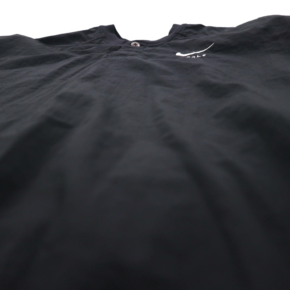 NIKE Piste Pullover Nylon Jacket Jersey Size L Black Swoosh