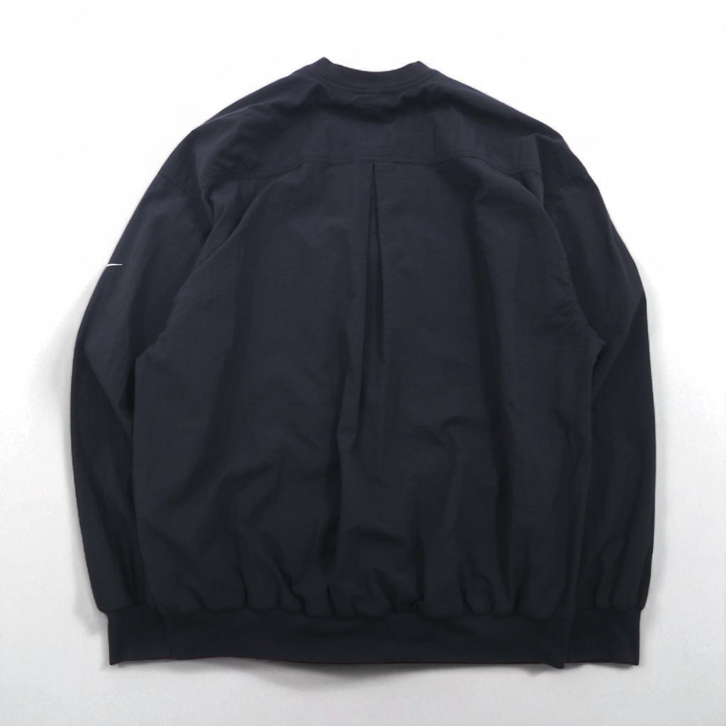 NIKE Piste Pullover Nylon Jacket Jersey Size L Black Swoosh