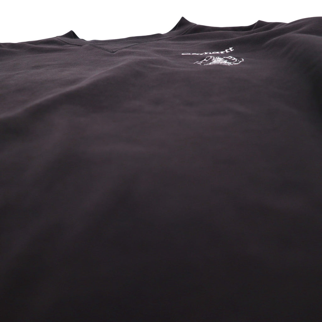 carhartt ビッグサイズ 前V クルーネック スウェット トレーナー XL ブラック コットン