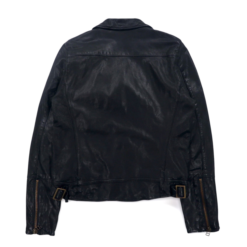 UNITED ARROWS ゴートスキン ダブル ライダースジャケット レザージャケット S ブラック 山羊革 1525-136-2584