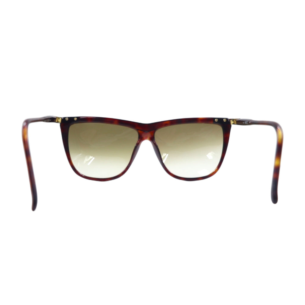 GUCCI Sunglasses Fox Brown Tortoiseshell Plastic Old GG Logo