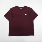 carhartt ルーズフィット LOOSE FIT ポケット Tシャツ XL ボルドー コットン ホンジュラス製