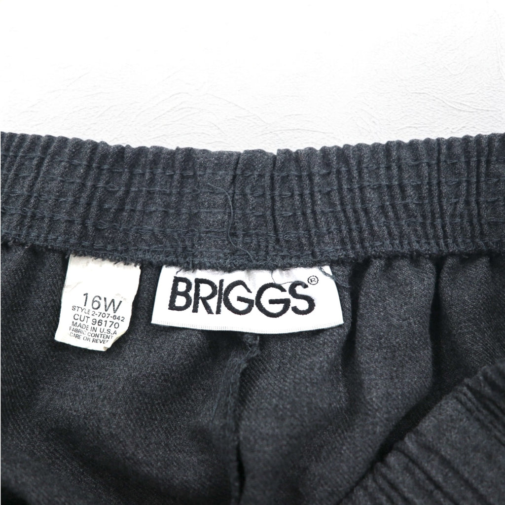 BRIGGS 90s USA made chef pants, easy pants, L, grey, polyester
