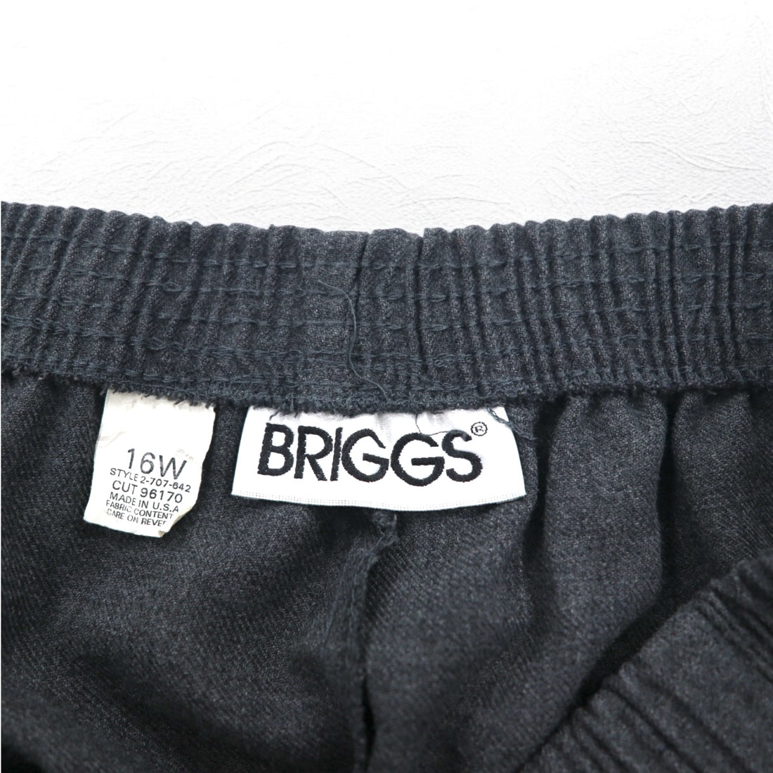BRIGGS 90s USA made chef pants, easy pants, L, grey, polyester