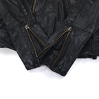 UNITED ARROWS ゴートスキン ダブル ライダースジャケット レザージャケット S ブラック 山羊革 1525-136-2584