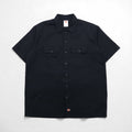Dickies Short Sleeve Work Shirt, XL, Black, Polyester, Cotton, Double Pocket, Made in Mexico